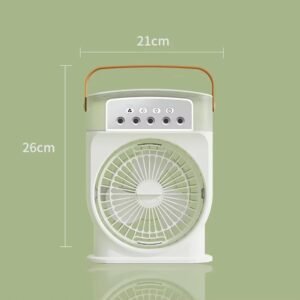 3 In 1 Air Cooling USB Fan with LED Night Light Water Fan - Image 4