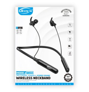 MOXX WIRELESS NECKBAND HEADPHONE | TWO CHANNEL POWERFUL STEREO SOUND |
